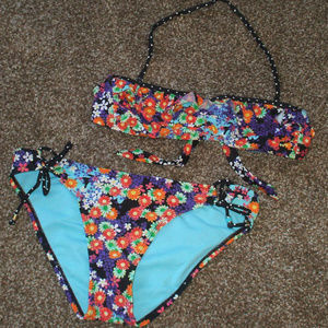 Floral & Polka Dot Bikini Set